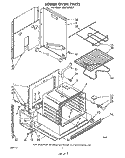 LOWER OVEN Diagram and Parts List for RB270PXK2  Whirlpool Wall Oven
