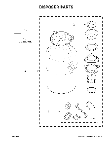 Disposer parts Diagram and Parts List for WG1202XH1  Whirlpool Food Waste Disposer