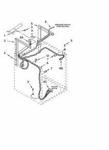 Dryer Support And Washer Parts Diagram and Parts List for 11098752795  Kenmore Washer Dryer Combo