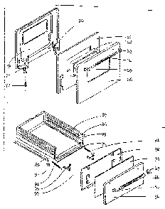Door Diagram and Parts List for 15530815  Kenmore Range