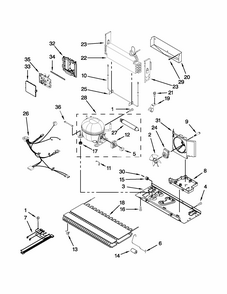 Unit Parts Diagram and Parts List for 59679323016  Kenmore Refrigerator