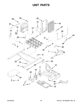 Part Location Diagram of W10905883 Whirlpool COVER-UNIT