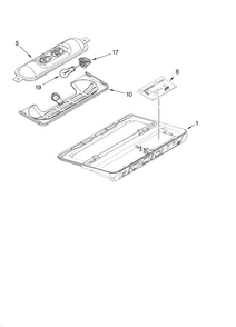 Control Parts Diagram and Parts List for KSCS25INMS00  KitchenAid Refrigerator