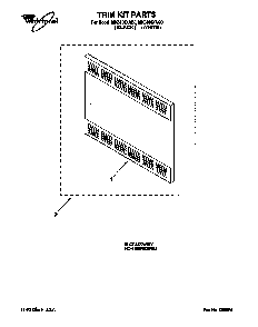 Trim Kit Parts Diagram and Parts List for MK8130XAB0  Whirlpool Microwave