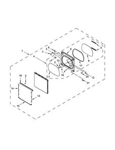 Door Parts Diagram and Parts List for 11079133410  Kenmore Dryer