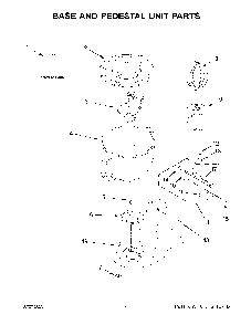 Base And Pedestal Unit Parts Diagram and Parts List for KSM154GBQ4GR5  KitchenAid Mixer