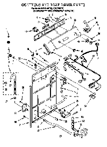 Controls And Rear Panel Diagram and Parts List for LSL8244EZ0  Whirlpool Washer