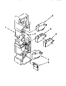 Latch Board Diagram and Parts List for MH7116XBB6  Whirlpool Microwave