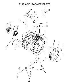Tub and basket parts Diagram and Parts List for 7MWFW6621HC2  Whirlpool Washer