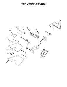 Top Venting Parts Diagram and Parts List for KDRS467VSD00  KitchenAid Range