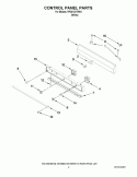 CONTROL PANEL PARTS Diagram and Parts List for RF301OXTW01  Whirlpool Range