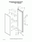 REFRIGERATOR DOOR PARTS Diagram and Parts List for BRS62CRANA00  Whirlpool Refrigerator