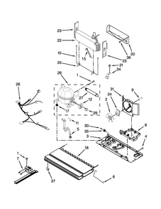 Unit Parts Diagram and Parts List for 5GBB22PRAW00  Whirlpool Refrigerator