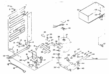 Unit Parts Diagram and Parts List for 106N12A-1  Kenmore Refrigerator