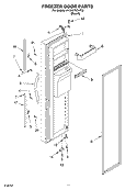 FREEZER DOOR Diagram and Parts List for 4YGD27DCHT02  Whirlpool Refrigerator