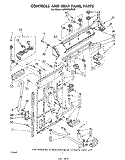 CONTROLS AND REAR PANEL Diagram and Parts List for LA5530XPW0  Whirlpool Washer
