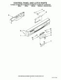 CONTROL PANEL AND LATCH PARTS Diagram and Parts List for DU1055XTVB7  Whirlpool Dishwasher