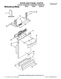 DOOR AND PANEL PARTS Diagram and Parts List for KUDE48FXWH3  KitchenAid Dishwasher