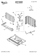 UNIT PARTS Diagram and Parts List for ACU129PP0  Whirlpool Air Conditioner