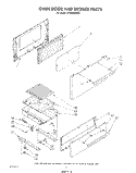 OVEN DOOR AND BROILER Diagram and Parts List for SF3004SRW5  Whirlpool Range
