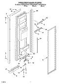 FREEZER DOOR Diagram and Parts List for KSBS25FKBL01  KitchenAid Refrigerator