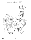 MAGNETRON AND AIRFLOW, OPTIONAL Diagram and Parts List for RM778PXXB1  Whirlpool Microwave Oven Combo