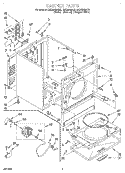SECTION Diagram and Parts List for REX6646AQ3  Roper Dryer