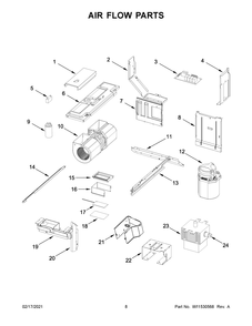 Part Location Diagram of W11518459 Whirlpool HOUSING