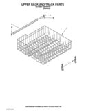 UPPER RACK AND TRACK PARTS Diagram and Parts List for IUD8100YS1  Whirlpool Dishwasher