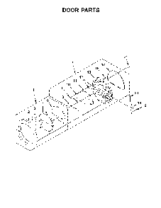 Door parts Diagram and Parts List for 11081952710  Kenmore Dryer