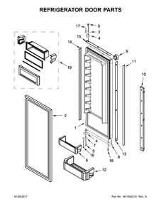Part Location Diagram of W10600741 Whirlpool Gasket