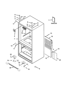 Part Location Diagram of W10747215 Whirlpool Tech sheet