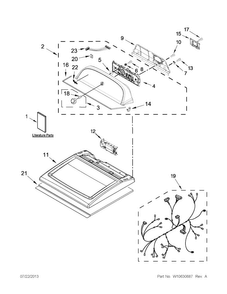 Part Location Diagram of WPW10586877 Whirlpool Control, Electric