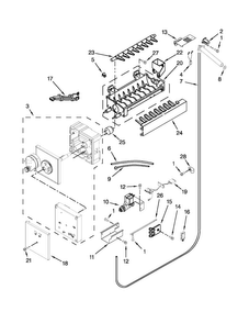 Ice Maker Parts Diagram and Parts List for KBFO42FTX08  KitchenAid Refrigerator