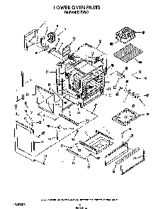 Lower Oven Diagram and Parts List for H8858*0  Roper Range