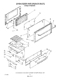 OVEN DOOR AND BROILER Diagram and Parts List for SF302BSRW5  Whirlpool Range