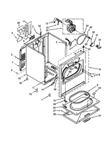 Cabinet Parts Diagram and Parts List for 3DWED4900YW2  Whirlpool Dryer