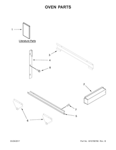 Oven Parts Diagram and Parts List for KMBP107ESS00  KitchenAid Microwave