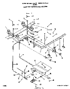 Burner Diagram and Parts List for F4458W1  Roper Range