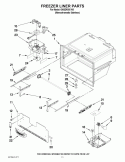 FREEZER LINER PARTS Diagram and Parts List for GI6FDRXXB02  Whirlpool Refrigerator