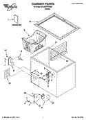 CABINET PARTS Diagram and Parts List for EHL090FXRQ00  Whirlpool Freezer