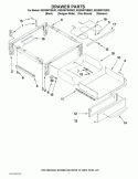 DRAWER PARTS Diagram and Parts List for KESS907SBL02  KitchenAid Range