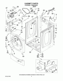 CABINET PARTS Diagram and Parts List for CGW9100WQ0  Whirlpool Dryer