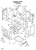 CHASSIS PARTS Diagram and Parts List for IES355RQ2  Inglis Range