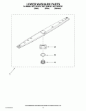 LOWER WASHARM PARTS Diagram and Parts List for WDT710PAYW1  Whirlpool Dishwasher