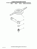 LOWER WASHARM PARTS Diagram and Parts List for DU1055XTVD6  Whirlpool Dishwasher