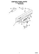CONTROL PANEL PARTS Diagram and Parts List for KUDL01ILBS6  KitchenAid Dishwasher