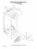 REFRIGERATOR LINER PARTS Diagram and Parts List for ED5LVAXWS01  Whirlpool Refrigerator