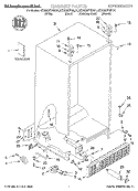 CABINET, LITERATURE Diagram and Parts List for KSRB22FHBL01  KitchenAid Refrigerator