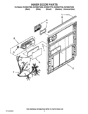 INNER DOOR PARTS Diagram and Parts List for DU1055XTVDA  Whirlpool Dishwasher